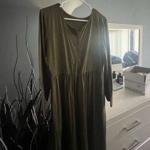 Long green summer dress